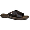 Chinelo Masculino De Couro Chocolate 5200