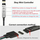 Luzes de tiras RGB por controle Bluetooth
