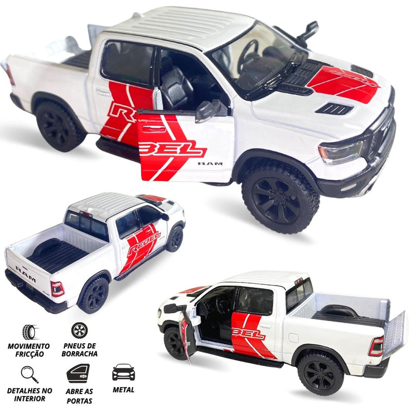 Miniatura Caminhonete Metal Dodge Ram Kinsmart Abre Porta