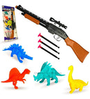 Kit Arminha De Brinquedo Lança 3 Dardos Pistola Dinossauro
