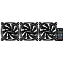 Kit 3 Coolers Aerocool Astro 12 PRO ARGB + Hub + Controle