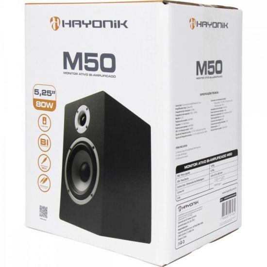 Monitor de Referência Para Estúdio Hayonik M50 Bi-amplificado