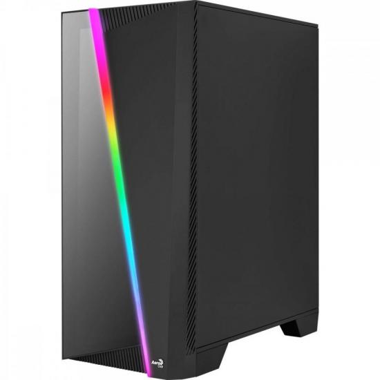 Gabinete Gamer Mid Tower MIRAGE V1 RGB Preto AEROCOOL