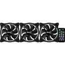 Kit 3 Coolers ECLIPSE 12 PRO ARGB + HUB + Controle AEROCOOL