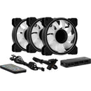 Kit 3 Coolers Aerocool Mirage 12 Pro ARGB + Hub + Controle