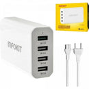Carregador Turbo USB 40W QC2.0 Branco EXBOM