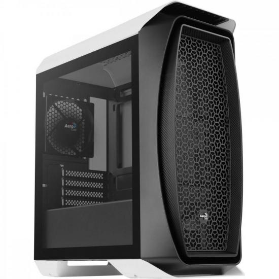 Gabinete Gamer Aerocool Aero One Mini Branco Lateral Vidro