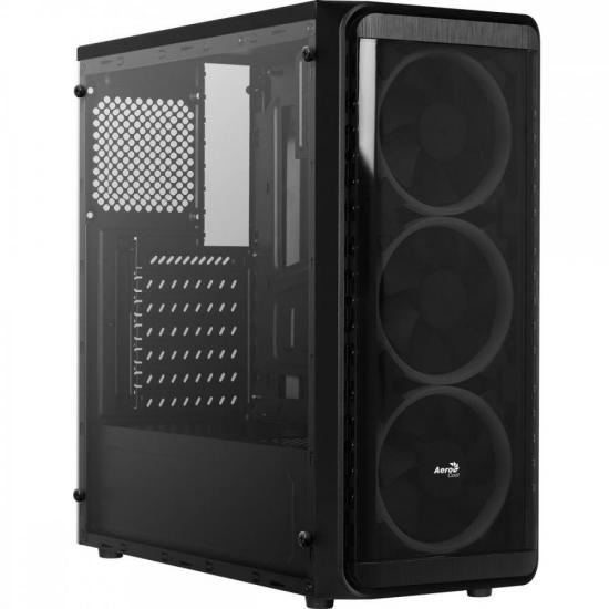 Gabinete Gamer Aerocool Window Preto RGB Lateral Acrílico