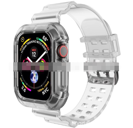 Pulseira transparente esportiva + estojo para Apple Watch