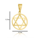 Corrente Modelo 3 Por 1 Fecho Gaveta 2,5mm - 6g - 70 Cm + Pingente Estrela De Davi - 1,7 X 1,7 Cm