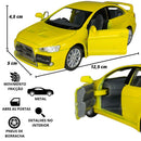 Carrinho Miniatura Mitsubishi Lancer Evolution X De Ferro