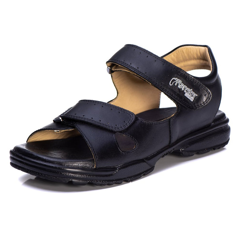 Sandália Masculina Conforto Couro Preto 800