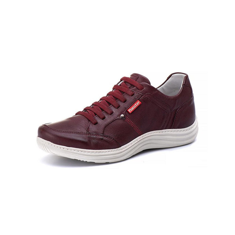 Sapatênis Casual Conforto Couro Vermelho 3000