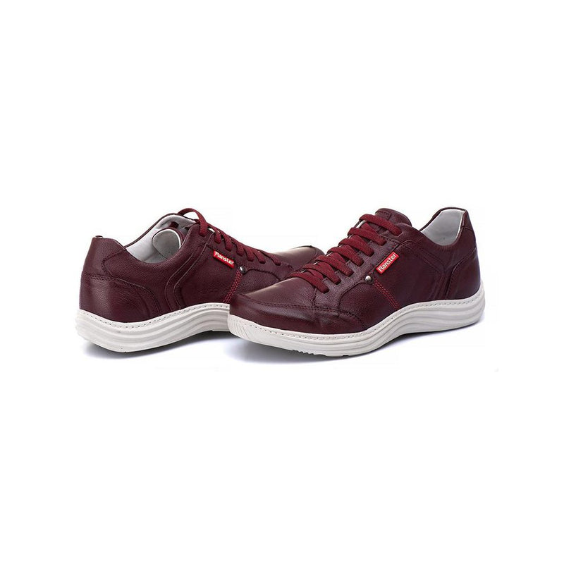 Sapatênis Casual Conforto Couro Vermelho 3000