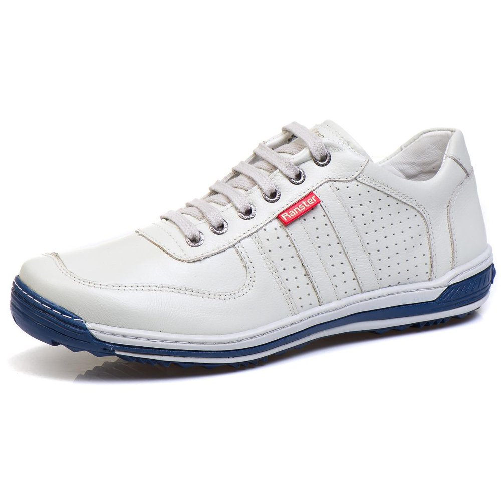 Sapatênis Casual Conforto Couro Gelo 3002