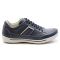 Sapatênis Casual Conforto Couro Azul 3008