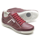 Sapatênis Casual Conforto Couro Vermelho 3008