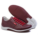 Sapatênis Casual Conforto Couro Vermelho 3016