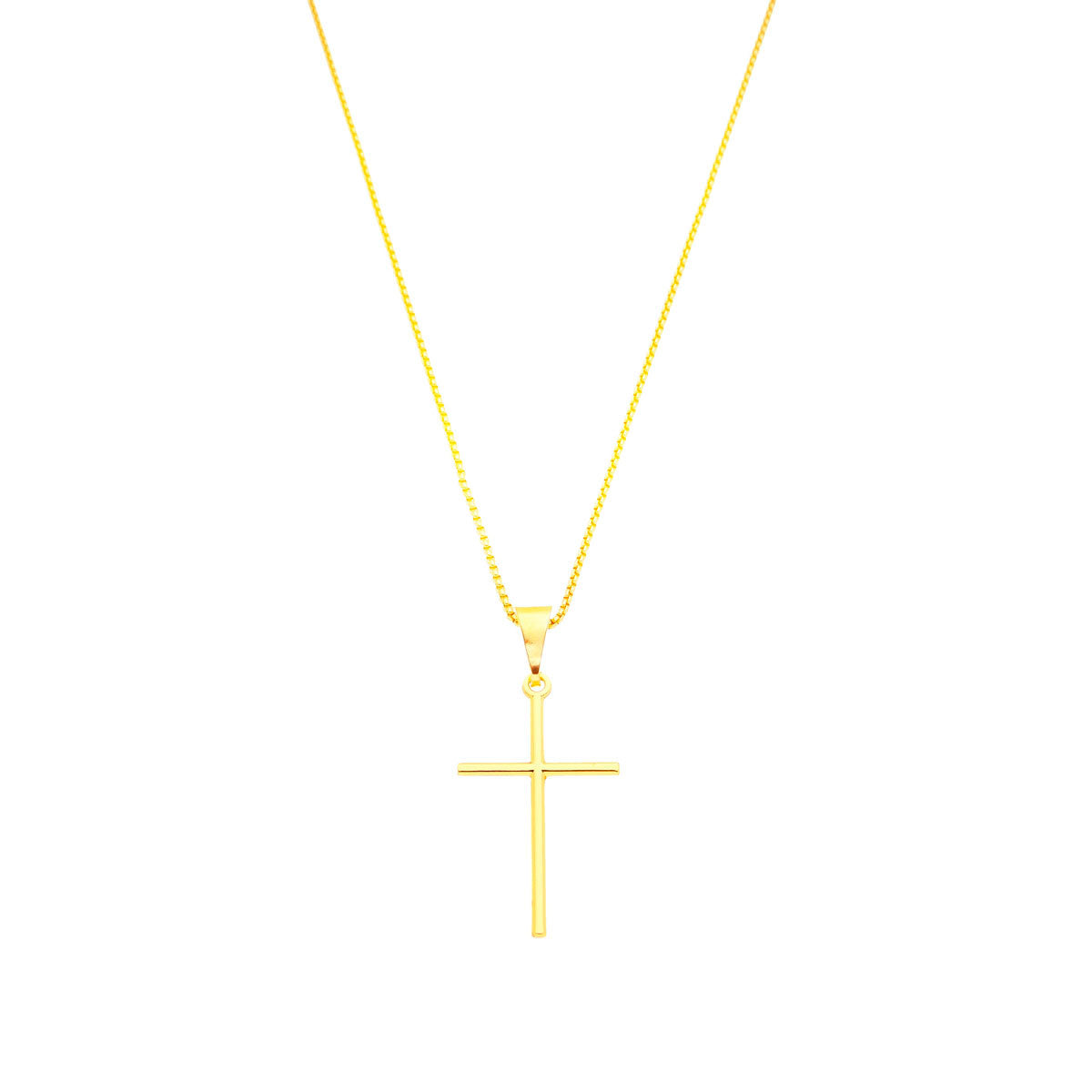 Corrente Grumet Fecho Gaveta 2,5mm - 6g - 70 Cm + Pingente Nossa Senhora Vazado Especial - 2,0 X 1,5 Cm