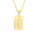 Corrente Cadeado Fecho Gaveta - 2mm - 6g - 70 Cm + Pingente Placa Diamantada Escultura Jesus - 2,0 X 1,5 Cm