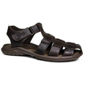 Sandália Papete Masculina De Couro Chocolate 6500