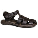 Sandália Papete Masculina De Couro Chocolate 6500