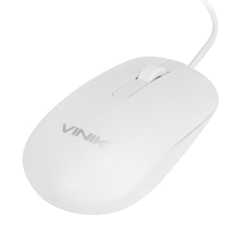 Mouse Usb Dynamic Slim Branco 1600 Dpi Cabo 1,8m - Vinik - Dm126b