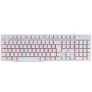 Teclado Gamer Vx Gaming Hydra Branco Abnt2 Multimídia Com Led Vermelho Sensacao Mecanica Usb 1.8m - Gth110bv