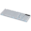 Teclado Gamer Vx Gaming Cerberus Branco Abnt2 Multimídia Com Led 7 Cores Sensacao Mecanica Usb 1.8m - Gth120b7