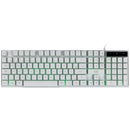 Teclado Gamer Vx Gaming Cerberus Branco Abnt2 Multimídia Com Led 7 Cores Sensacao Mecanica Usb 1.8m - Gth120b7