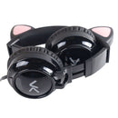 Fone Headset Kitty Ear - Orelha De Gato Preto Com Microfone Cabo 1.2m Plug P2 Estereo P3 - Ke100p