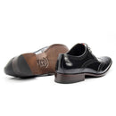 Sapato Masculino Brogue Couro Cromo Preto