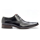 Sapato Masculino Brogue Couro Cromo Preto