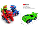 Carrinho Transformers Dinossauro Tiranossauro Bate e Volta com Sons Luz