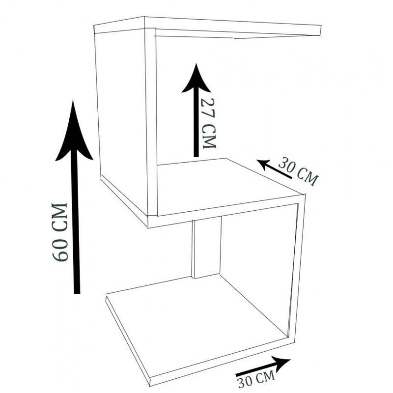 Mesa De Cabeceira S Em Mdf Natural Com Rodizio