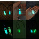 Colar De Pedra Hippie Quartzo Lua Natural Brilha No Escuro azul ou verde cordão preto ajustavel