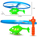Helicóptero De Brinquedo A Corda Voa De Verdadec/ Lançador