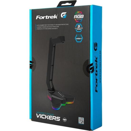 Suporte Para Headset Fortrek Vickers RGB Preto