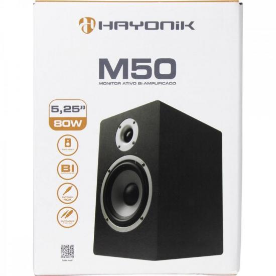 Monitor de Referência Para Estúdio Hayonik M50 Bi-amplificado