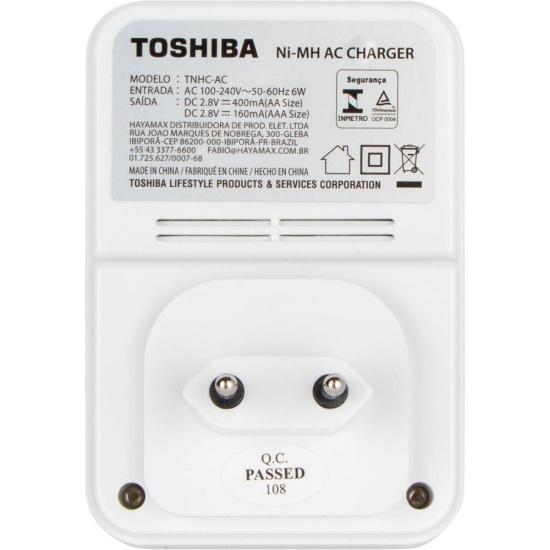 Carregador de Pilhas TNHC-6GAE4 CB (C/4 Pilhas AA 2600mAh) Toshiba