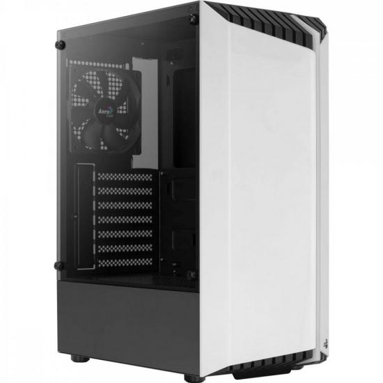 Gabinete Gamer Aerocool Bionic Branco RGB Lateral Vidro