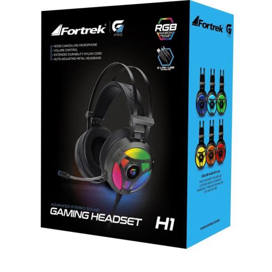 Headset Gamer RGB H1 PRO Cinza FORTREK