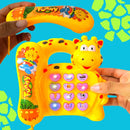Telefone Musical Infantil Animal Girafa Brinquedo Educativo