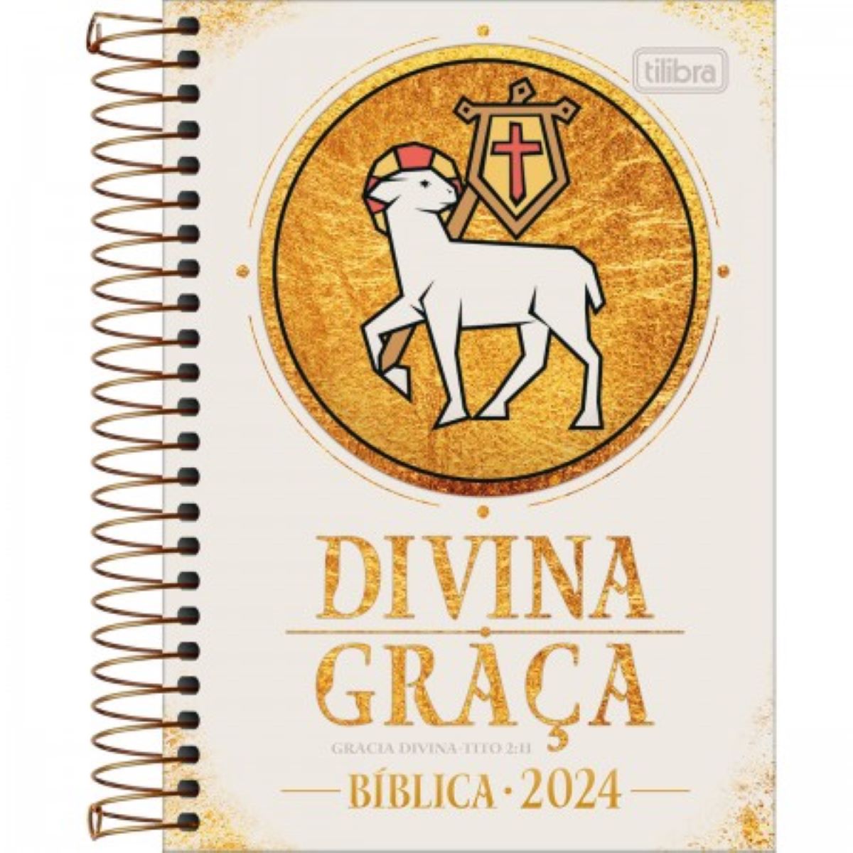 Agenda Espiral Diária 12,9 X 18,7 Cm Bíblica 2024