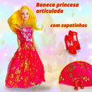 Boneca Barata Com Vestido E Sapatinho Brinquedo Menina