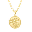 Corrente Modelo 3 Por 1 Fecho Gaveta 2,5mm - 6g - 70 Cm + Pingente Medalha Diamantada O Senhor é Meu Pastor - 2,0 X 2,0