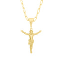 Corrente Elo Alongado Fecho Gaveta 2mm - 5g - 70 Cm + Pingente Jesus Cristo Especial - 3,0 X 2,5 Cm