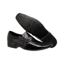 Sapato Social Berlin Verniz/plissado Preto