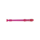 Flauta Doce Germanica Soprano Do Rosa Transparente Dolphin