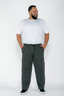 Calça Macaw 7734 Cinza Plus Size Sarja